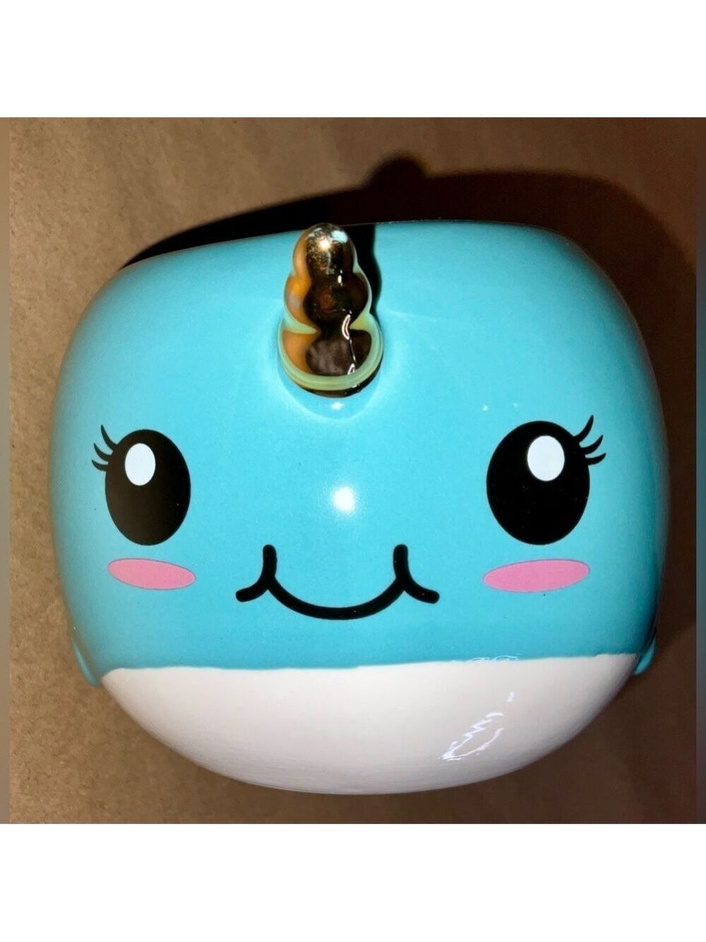 Narwhal mug with a shiny horn - the unicorn of the sea